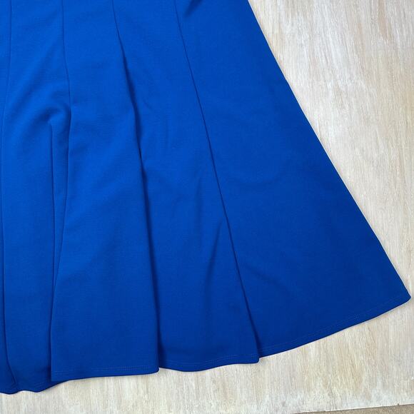 Lane Bryant Royal Blue Off Shoulder Strappy Fit & Flare Sweetheart Neck Dress 24 - Picture 4 of 15